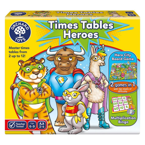 Orchard Toys Times Tables Heroes Game 6+Yaş Çarpım Tablosu Oyunu