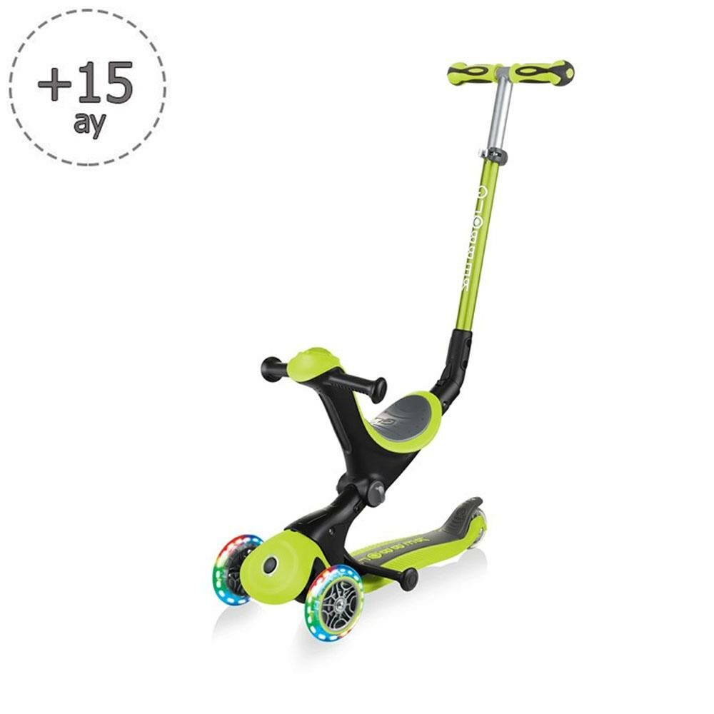 Globber Go Up Deluxe Işıklı Teker Scooter-Yeşil