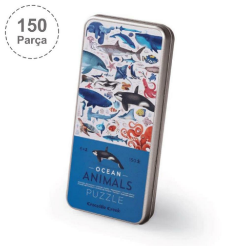 Crocodile Creek Metal Kutu Puzzle - 150 Parça - Okyanus Hayvanları