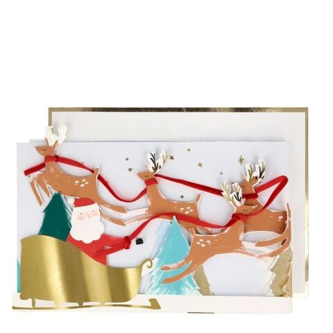 Meri Meri - Santa's Card - Noel Baba Tebrik Kartı - 3D