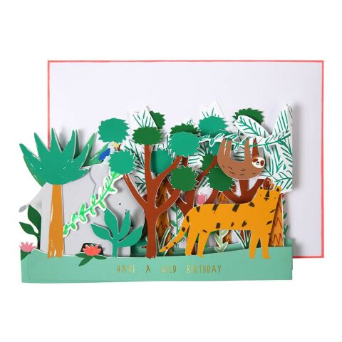 Meri Meri - Have A Wild Birthday Card - Vahşi Doğa Doğum Günü Kartı - 3D