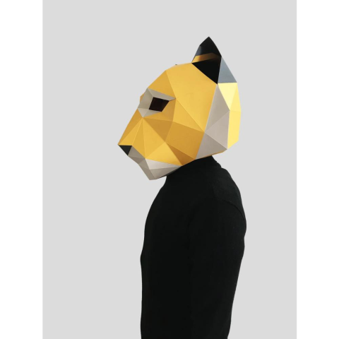 3D Karton Maske - Kaplan