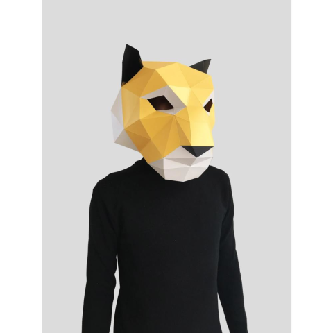 3D Karton Maske - Kaplan
