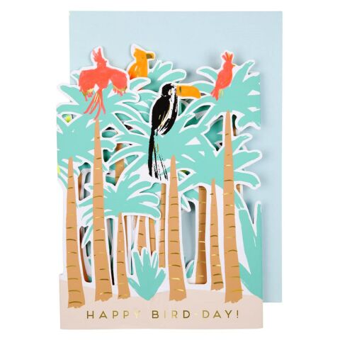 Meri Meri - Tropical Bird Card - Tropikal Kuş Tebrik Kartı
