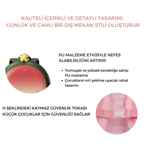 Zoyzoii Fruit Serisi Volcanic Watermelon Sırt Çantası