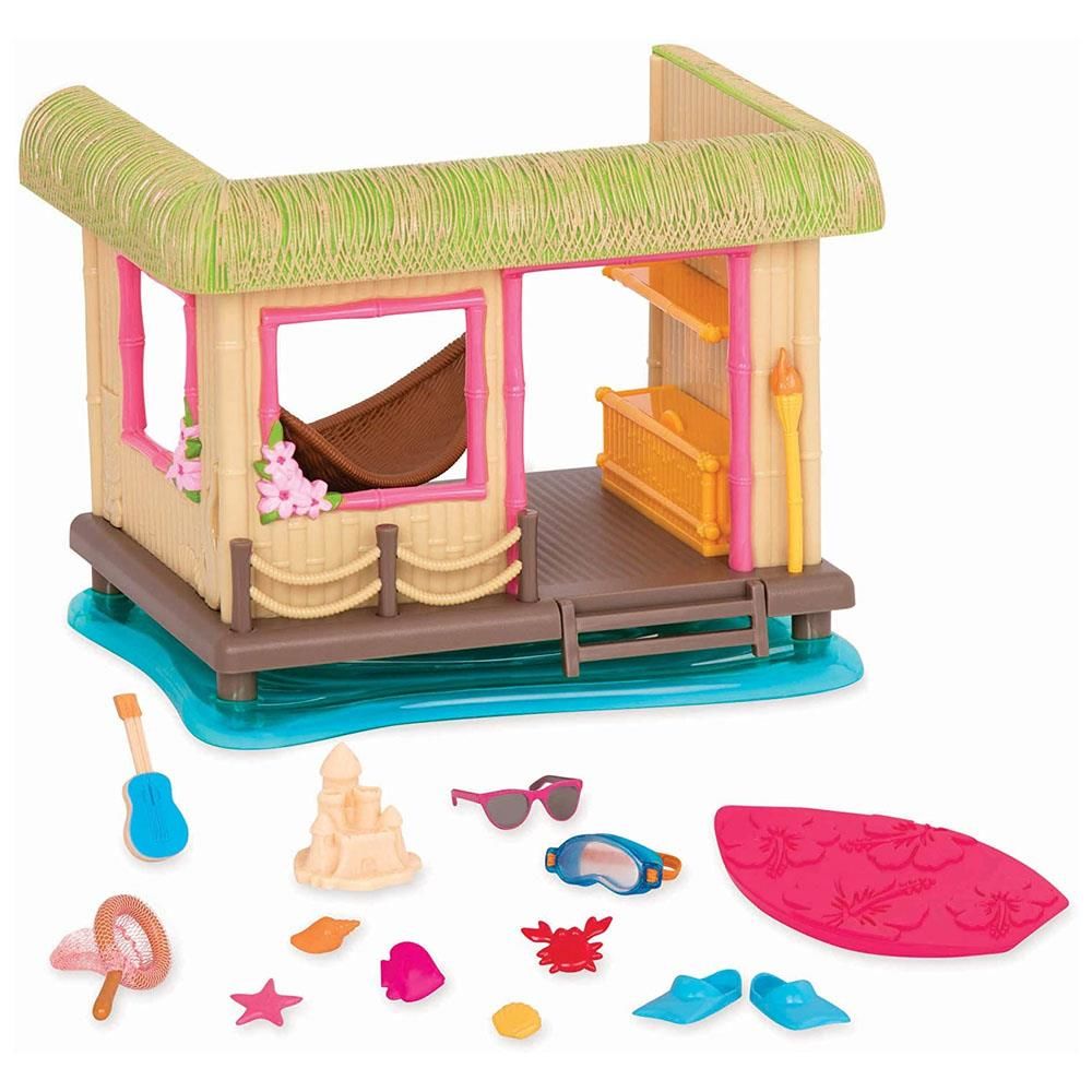 Li'l Woodzeez Plaj Kulübesi - Toy Beach Hut with Accessories