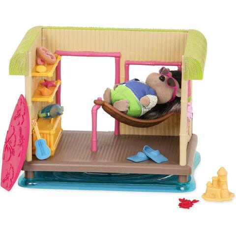 Li'l Woodzeez Plaj Kulübesi - Toy Beach Hut with Accessories