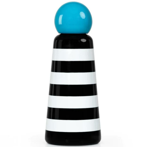 Lund London - Stripes & Sky Blue Skittle Water Bottle 500 ML Termos