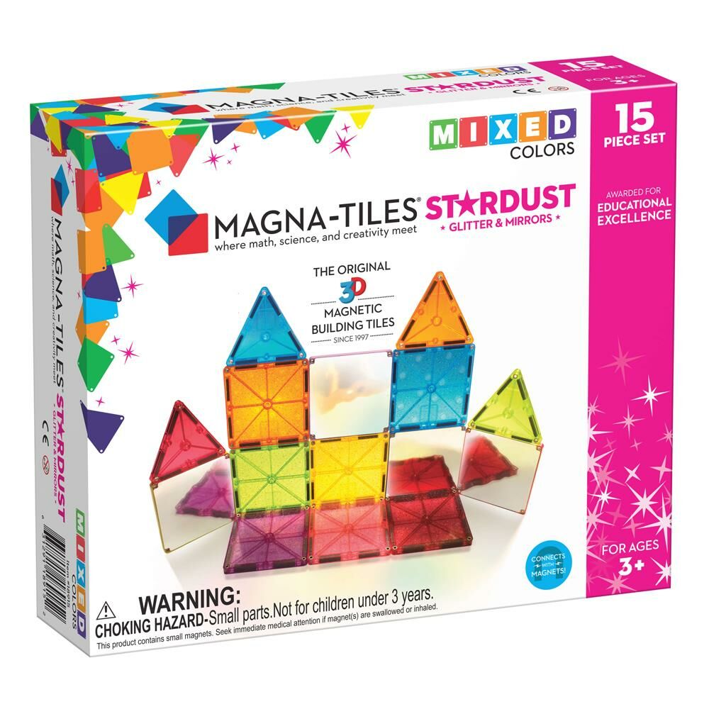 Magna-Tiles Parıltılı ve Aynalı 15'li Set