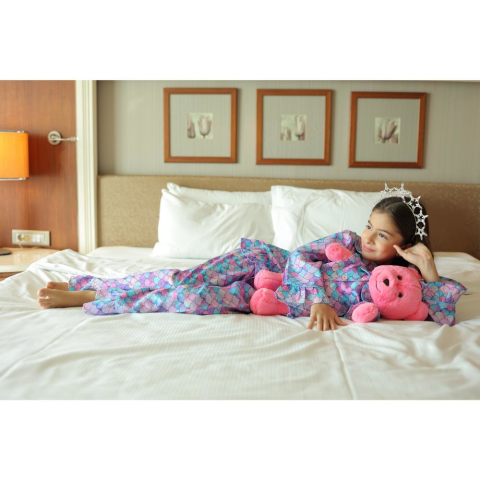 Luna Mia Mermaid Long Sleeve Uyku Arkadaşlı Çocuk Pijama Takımı