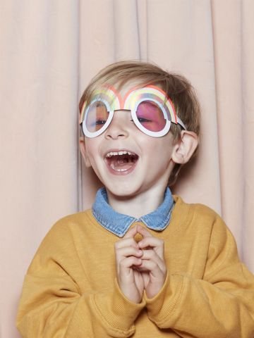 Meri Meri - Rainbow Paper Glasses - Gökkuşağı Kağıt Gözlük
