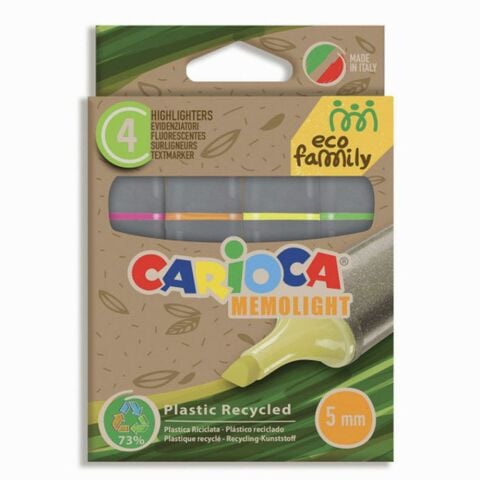 Carioca Eco Family Memolight Fosforlu İşaretleme Kalemi 4 Renkli
