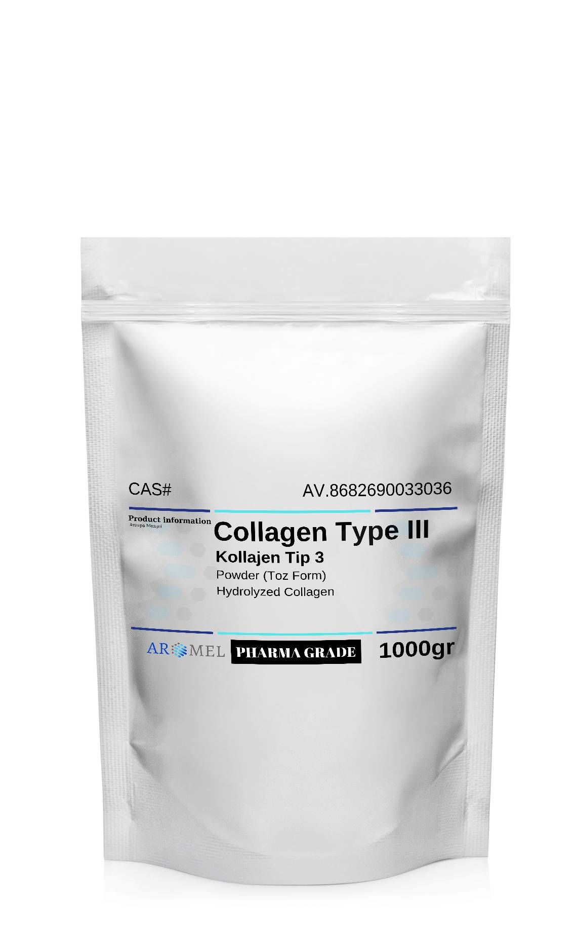 Kolajen Tip 3 | 1000 gr | ‎Collagen Type III | Ekstra Saf Toz Form