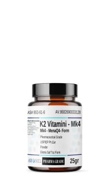 Aromel K2 Vitamini Mk4 | 25 gr | Menaquinon 4, Saf Toz Form