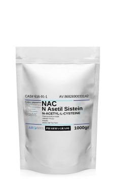 NAC, N Asetil Sistein | 1000 gr | ‎N-acetyl L Cysteine | Ekstra Saf Toz Form