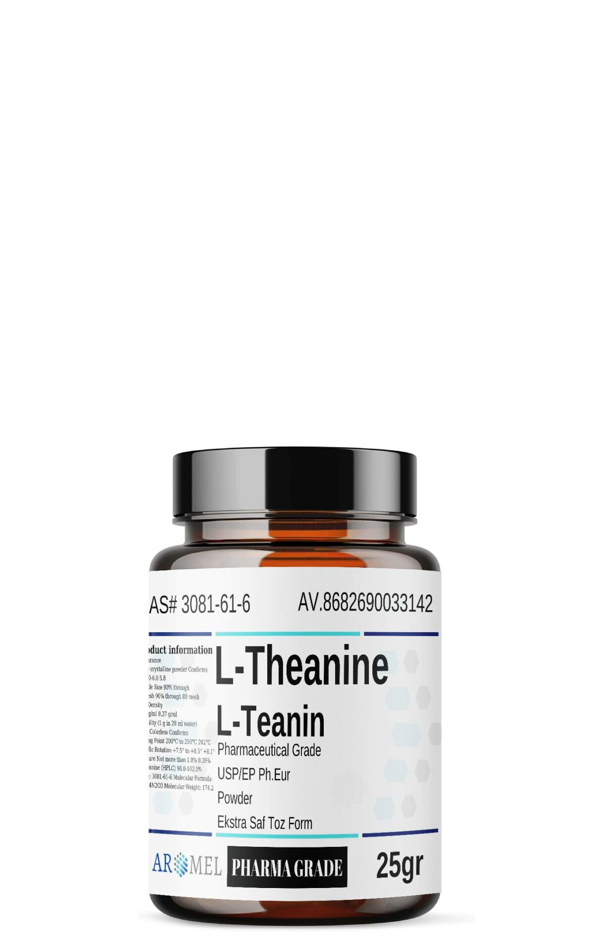 L-Theanine | 25 gr | ‎L-Teanin | Ekstra Saf Toz Form