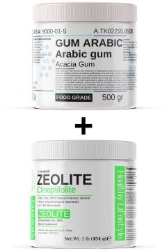 Zeolit 454 gr | GUM Arabic 500 gr | MHA TMA Zeolit , GUM Arabik SET