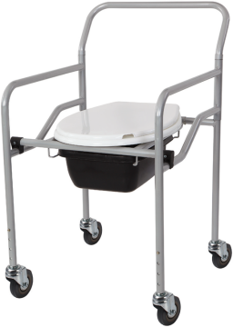 Loco KT-771 Katlanır Tekerlekli Banyo Tuvalet Sandalyesi