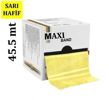 Maxi Band Pilates Bandı 45.5mt | Egzersiz Bandı | Sarı/Hafif