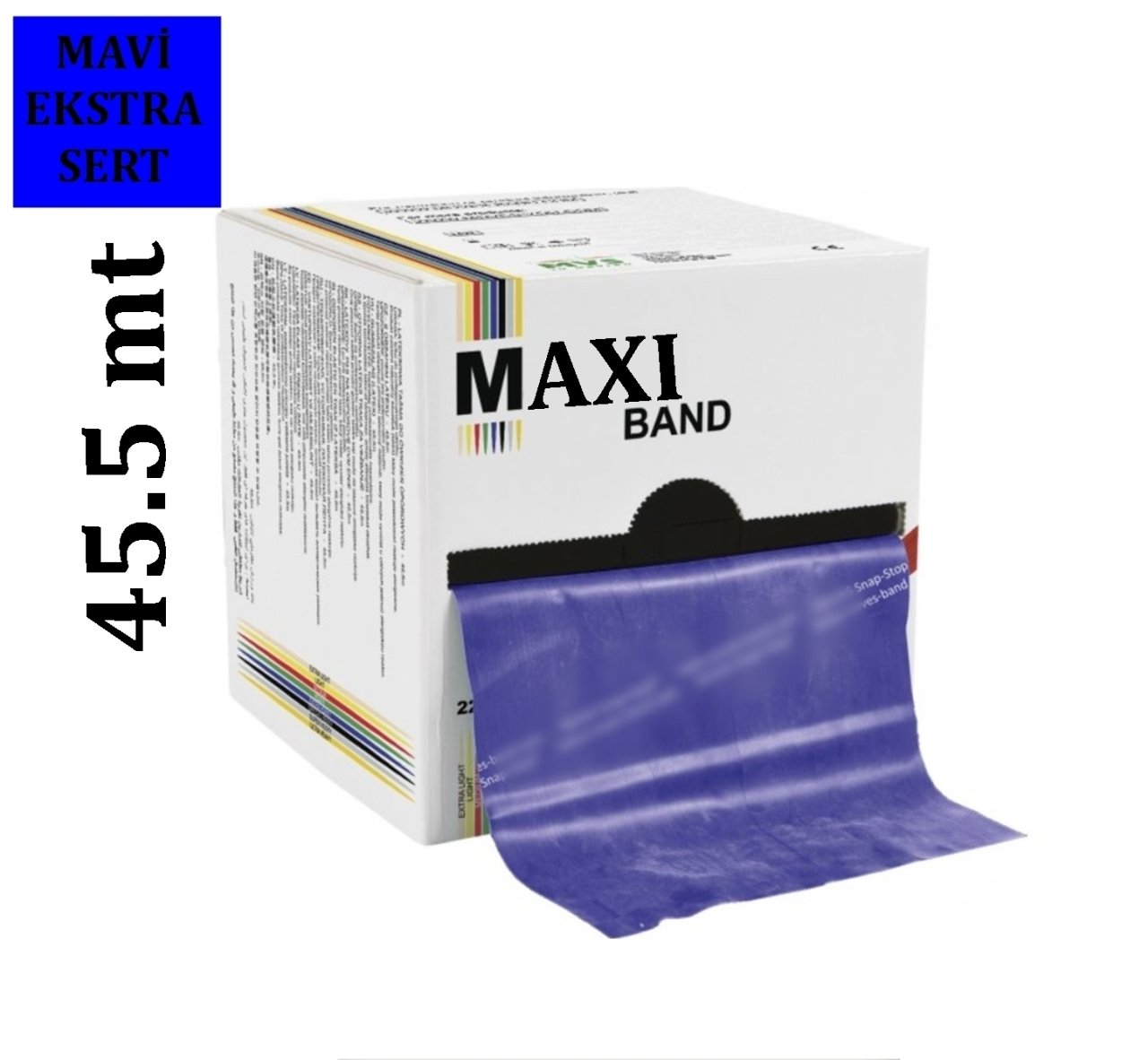 Maxi Band Pilates Bandı 45.5mt | Egzersiz Bandı | Mavi/E.Sert