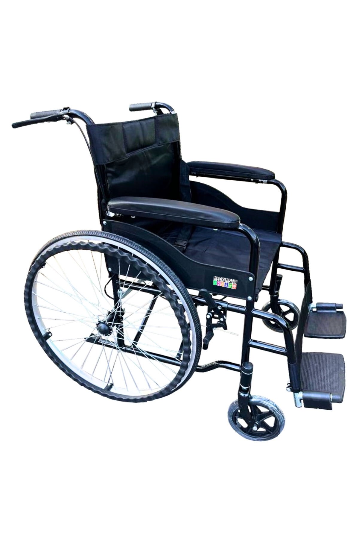 Frenli Tekerlekli Sandalye | Sokak Tipi | Katlanır | Emniyet Kemerli