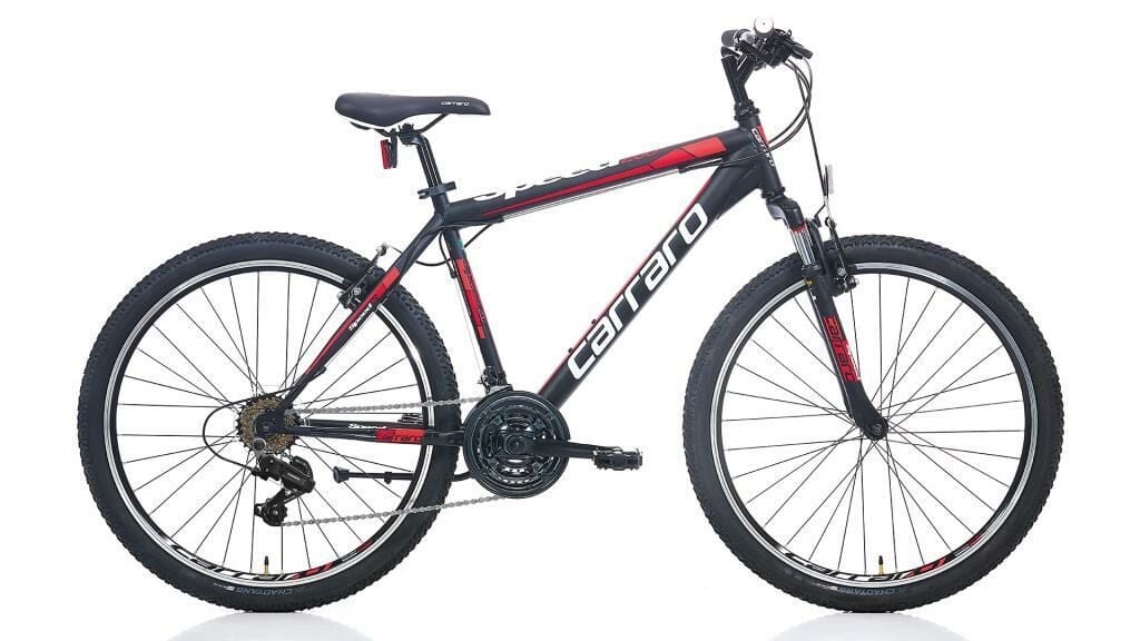 Carraro Speed 260 26 Jant V fren 21 Vites Dağ Bisikleti 2025 SİYAH-KIRMIZI