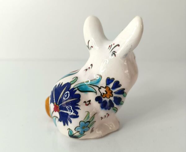 seramik tavşan hayvan heykel biblo ev dekor masa süsü hediye el sanatları