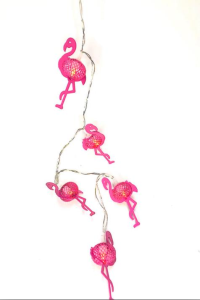 Hdmarketim Pembe Flamingo 10'lu Dekoratif LED Lamba (2 Metre)