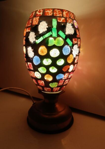 Masa Gece Lambası Dokunmatik Renkli Cam Masa Lamba Işığı Ev Dekor