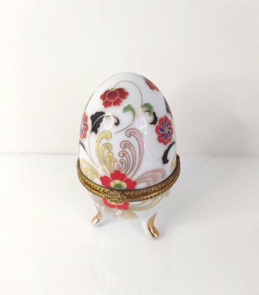 Yumurta Mücevherat Takı Kutusu Porselen Biblo Ev Ofis Dekorasyon