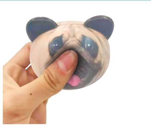Anahtarlık 3D Hayvan Yüzlü Köpek Squishy Sukuşi Yavaş Yükselen Çanta Süsü