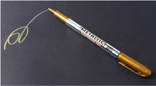 Kalem Yazı İmza Çizim Zanaat Metalik Altın Renk Düğün Kartı İmza Kalemi Su Bazlı Boya Kalem