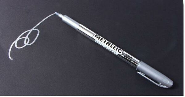 Kalem Yazı İmza Çizim Zanaat Metalik Gri Renk Düğün Kartı İmza Kalemi Su Bazlı Boya Kalem