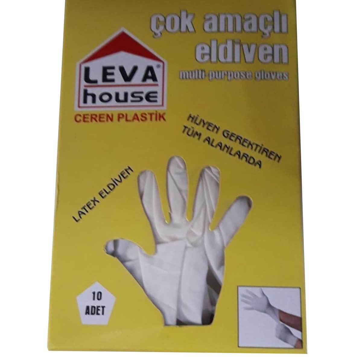 Leva House Çok Amaçlı Latex Eldiven 10 Adet