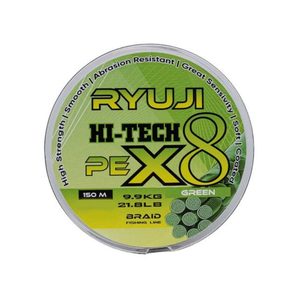Ryuji Hi-Tech x8 Green İp Misina 150mt