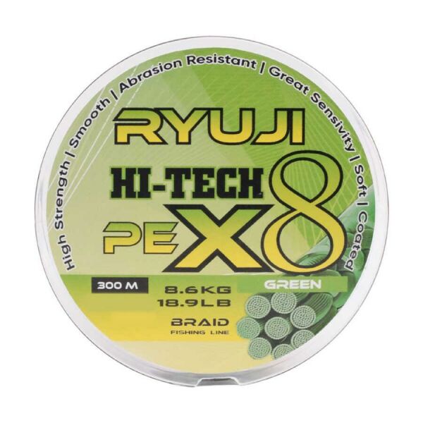 Ryuji Hi-Tech x8 Green İp Misina 300mt