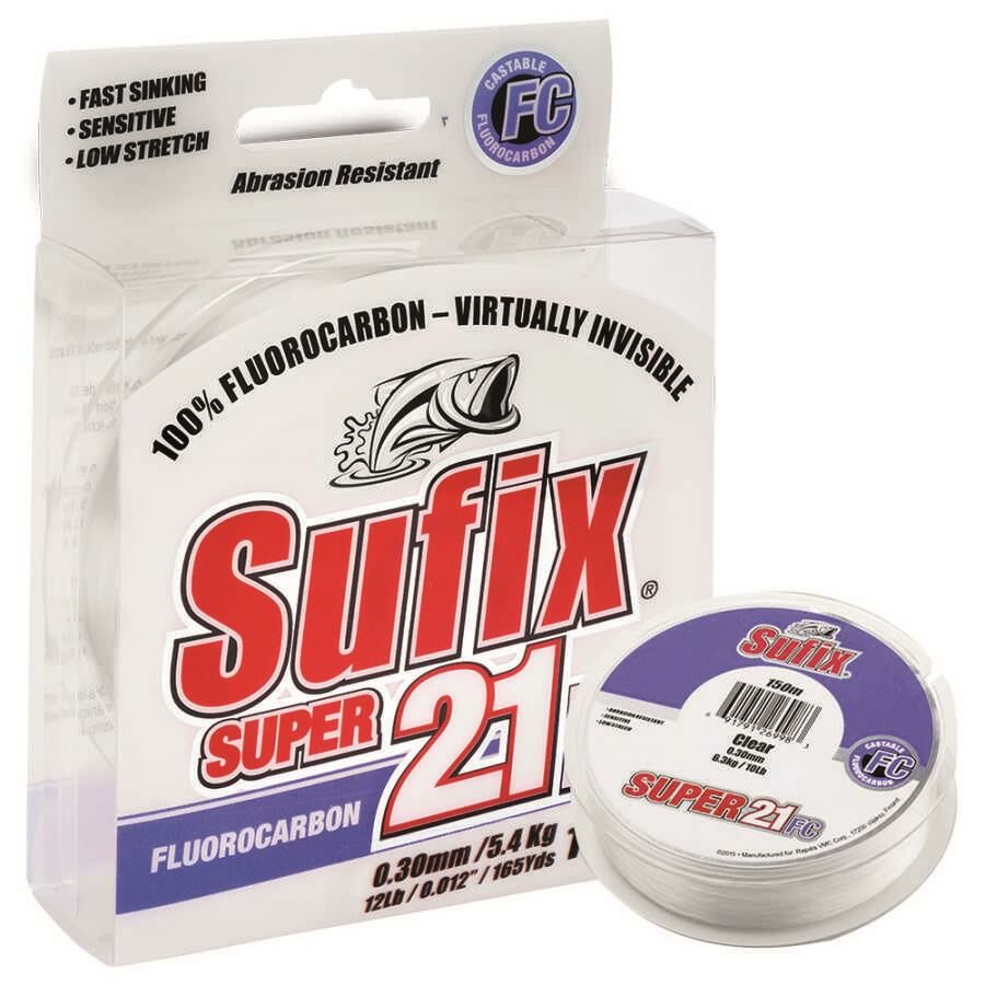 Sufix Süper 21FC Clear FluoroCarbon Olta Misinası 100mt