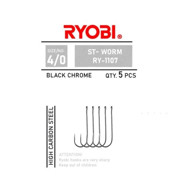 Ryobi St-Worm RY-1107 Black Nickel Olta İğnesi