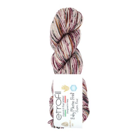 %100 Organik Superwash Baby Merino Print