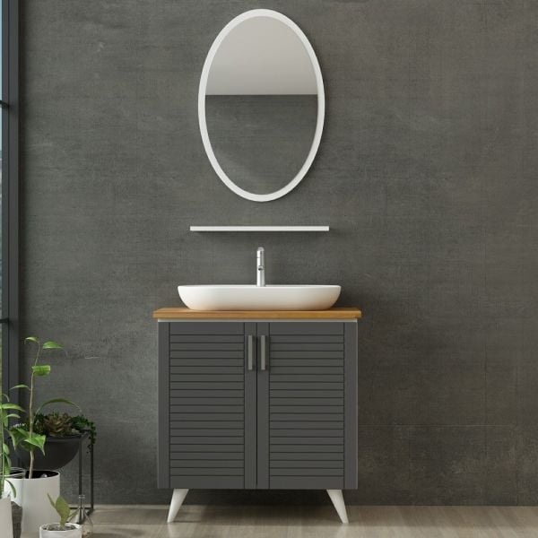 Minar Banyo Dolabı 100Cm Ay2K+1Ea1R+Tzg Beyaz