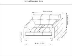 Polya İkili Koltuk-Bej 92