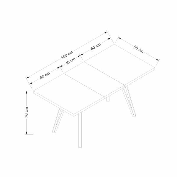 Harvey Açılır Yemek Masası Metal Ayaklı-Artisan