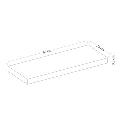 Minar Gizli Tutuculu Duvar Rafı 60 cm - Sonomo