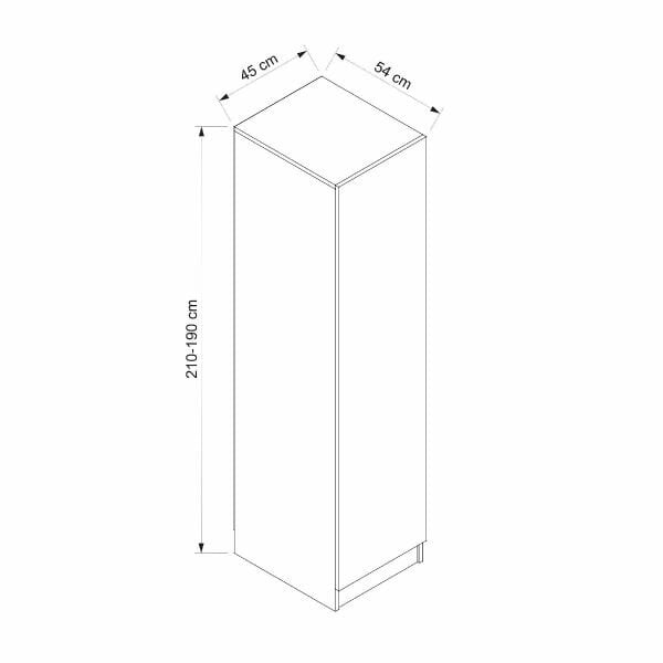 Minar Kale 1 Kapaklı Dolap Beyaz - Beyaz