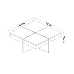 Diamond Mermer Desenli Orta Sehpa / Royal Mermer