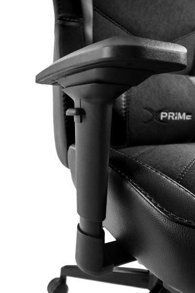 XPrime Tyler Oyuncu Koltuğu Hybrid Kumaş 4D Kolçak Ayak Uzatmalı Siyah