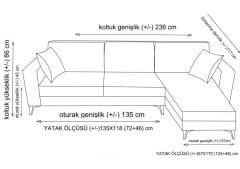 Kristal 2+Dinlenme Köşe Takımı Bej