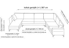 Kristal Dinlenme+3+Köşe+3 Köşe Takımı Bej