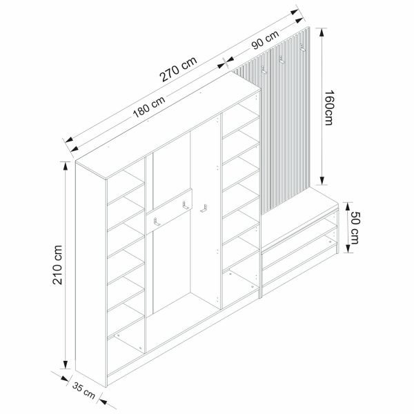 Minar Kale Dekor Panel 4 K 2B Raf Portmanto+Ayk Mind Byz E.Byz