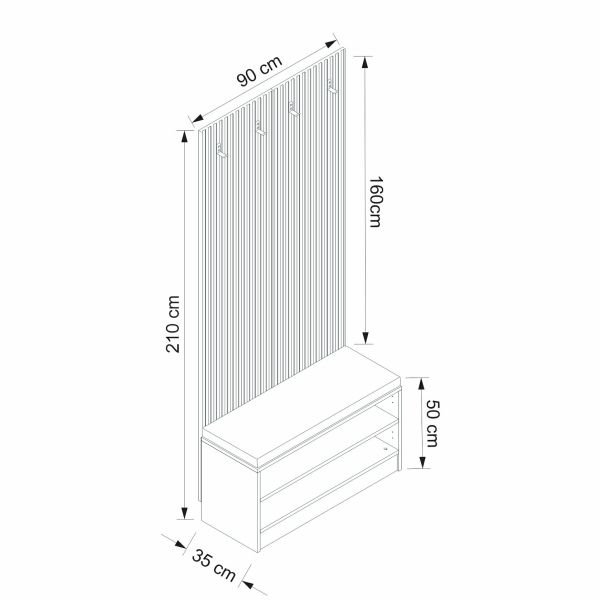 Minar Kale Dekor Panel Ayakkabılık Minderli Byz Mbr İlkbahar Byz